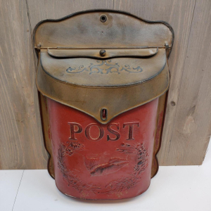 Brievenbus Postbus Nostalgie Verzinkt Vintage Brocante Rood